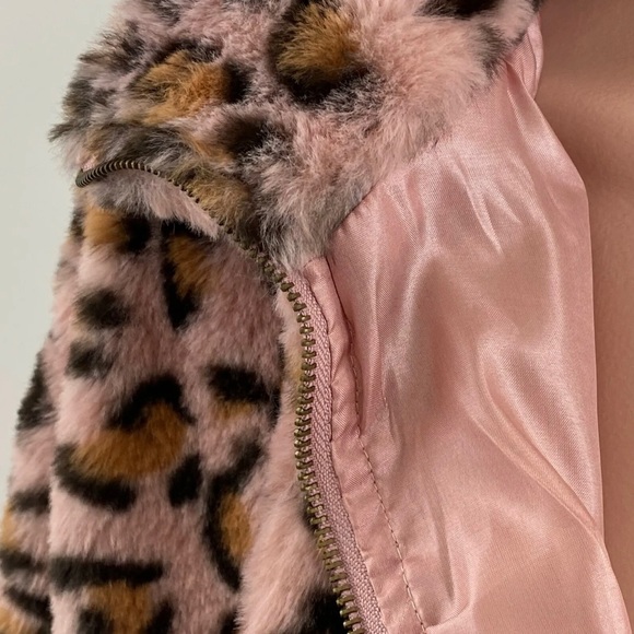 Victoria's Secret PINK Know One Cares Faux Fur Crop Full Zip Jacket  Pink  Small - Picture 7 of 8
